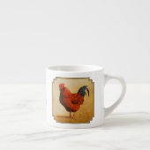 Tasse Expresso Rooster chicken de Rhode Island (Droite)