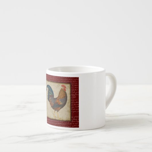 Tasse Expresso Rooster rouge (Devant droit)