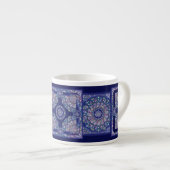 Tasse Expresso Rosace bleue (Devant droit)