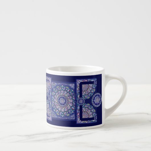 Tasse Expresso Rosace bleue (Droite)