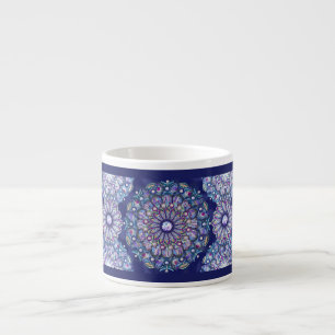 Tasse Expresso Rosace bleue