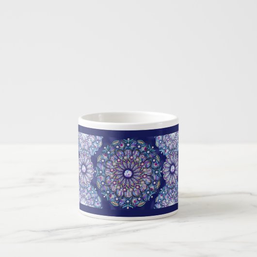 Tasse Expresso Rosace bleue (Devant)