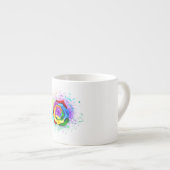 Tasse Expresso Rose arc-en-ciel coloré (Devant droit)