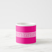 Tasse Expresso Rose chaud personnalisé simple (Devant)