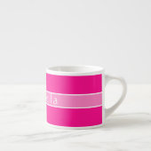 Tasse Expresso Rose chaud personnalisé simple (Droite)