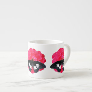 Tasse Expresso Rose et Swallowtail
