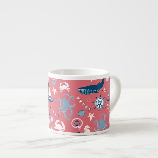 Tasse Expresso Rose marin (Devant droit)
