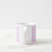 Tasse Expresso Rose mignon, violet et bleu clair Motif (Dos)