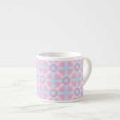 Tasse Expresso Rose mignon, violet et bleu clair Motif (Devant droit)