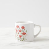 Tasse Expresso Rose Pâle Romantique Roses Rouges Mariage Fête (Droite)