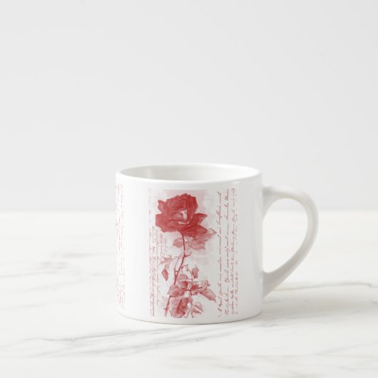 Tasse Expresso Rose rouge (Droite)