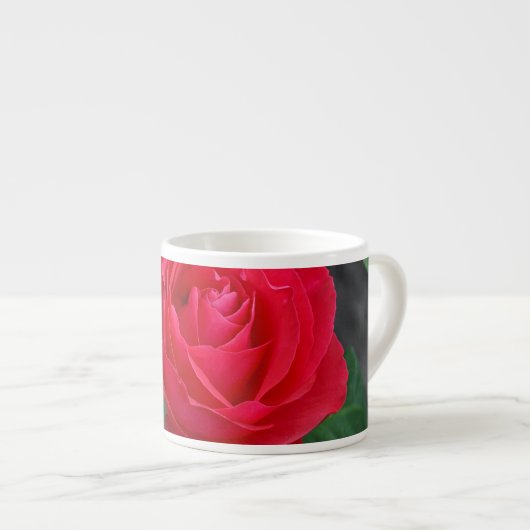 Tasse Expresso Rose rouge simple (Devant droit)