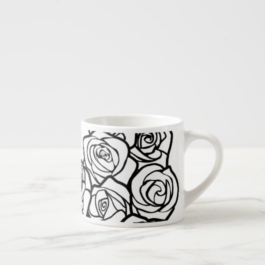 Tasse Expresso Roses blanches Vintages (Droite)