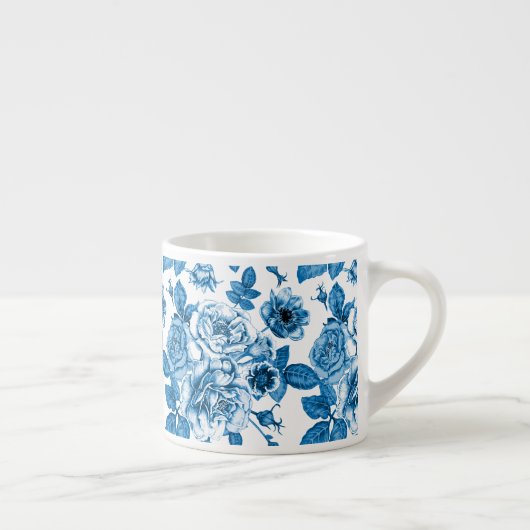 Tasse Expresso Roses bleus (Droite)