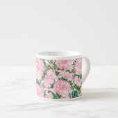 Tasse Expresso Roses roses roses et Monstera Ferme Cuisine (Devant droit)