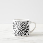 Tasse Expresso Roses Vintages en noir et blanc (Droite)