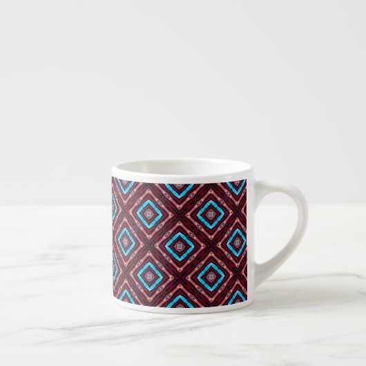 Tasse Expresso Rouge avec diamant bleu (Droite)