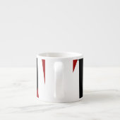 Tasse Expresso Rouge noir et blanc abstrait (Dos)