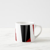 Tasse Expresso Rouge noir et blanc abstrait (Droite)