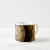 Tasse Expresso Rouleau de journal rustique (Devant droit)