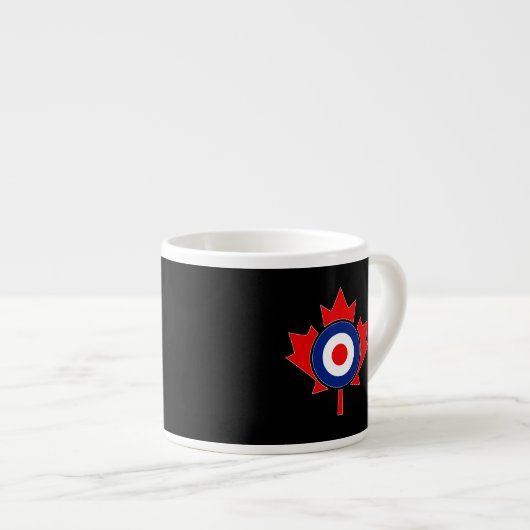 Tasse Expresso Rounde canadienne de la feuille d'érable Mod CANAD (Devant droit)