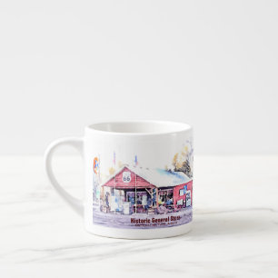 Tasse Expresso Route historique 66 Arizona General Store Aquarell