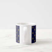 Tasse Expresso Royal Blue Fleur De Lis Pattern (Dos)