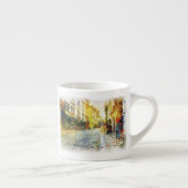 Tasse Expresso Rues de vieille aquarelle de Prague (Droite)