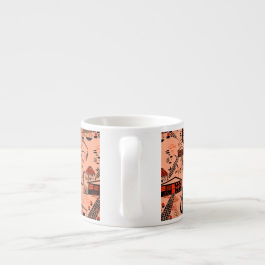 Tasse Expresso Sable sans transparence paysage de sable maisons n (Dos)