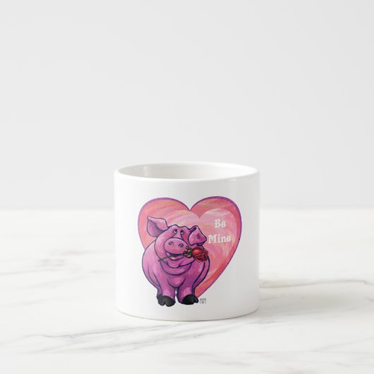 Tasse Expresso Saint Valentin au cochon (Devant)