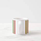 Tasse Expresso Saison de Noël moderne rayures (Dos)