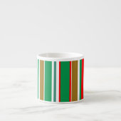 Tasse Expresso Saison de Noël moderne rayures (Devant)