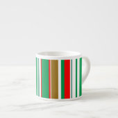 Tasse Expresso Saison de Noël moderne rayures (Devant droit)