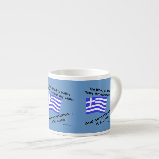 Tasse Expresso Sang de Hellas et Ouzo Times 3 (Devant droit)