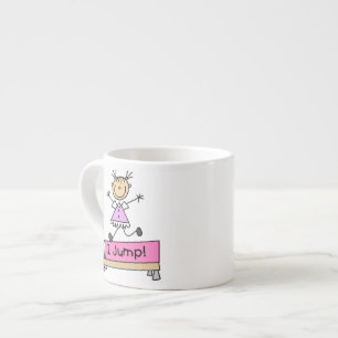 Tasse Expresso Saut sur le lit Stick Figure Girl