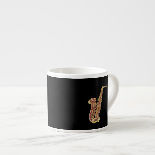 Tasse Expresso Saxophone (Devant droit)
