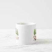 Tasse Expresso Scandinavian Style Fox Flowers Trees Illustration (Devant)