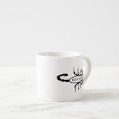 Tasse Expresso Scorpio noir Scorpion étoile (Devant droit)