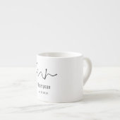 Tasse Expresso Script moderne M. Nom Mariage Box Idée (Devant droit)