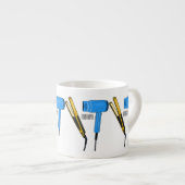 Tasse Expresso Sèche-cheveux & lisseuse-cheveux illustration (Devant droit)