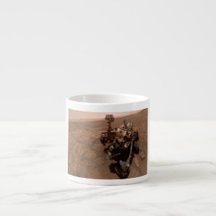 Tasse Expresso Selfie de Mars Curiosity paysage martien rouge