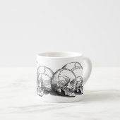 Tasse Expresso Sept crânes Vintages (Devant droit)