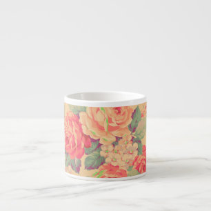 Tasse Expresso Shabby Chic Rose Vintage Floral
