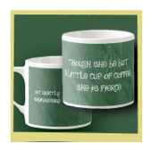 Tasse Expresso Shakespeare vert de forêt
