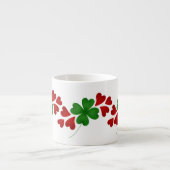 Tasse Expresso Shamrock aux coeurs (Devant)
