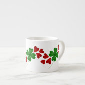 Tasse Expresso Shamrock aux coeurs (Devant droit)