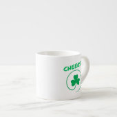 Tasse Expresso Shamrock de Clover Jour de la Saint Patrick vert i (Devant droit)