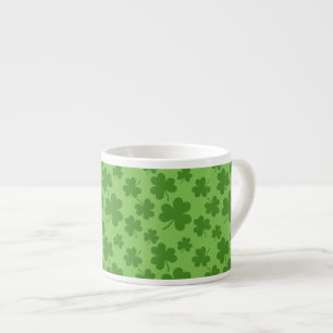 Tasse Expresso Shamrock de la Saint Patrick Motif Clover