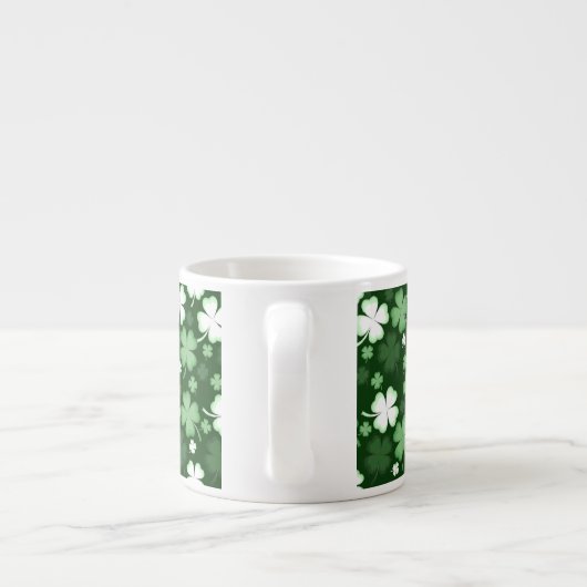 Tasse Expresso Shamrock vert, Saint Patrick's Day (Dos)
