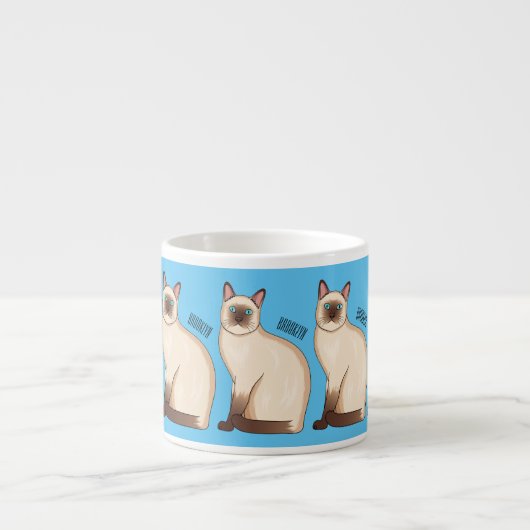 Tasse Expresso Siamese cat cartoon (Devant)